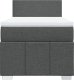 vidaXL Łóżko kontynentalne z materacem, ciemnoszara tkanina 90x190 cm 4