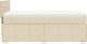 vidaXL Łóżko kontynentalne z materacem, kremowe, tkanina, 90x200 cm 5