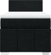 vidaXL Łóżko kontynentalne z materacem, czarne, tkanina, 100x200 cm 4