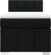 vidaXL Łóżko kontynentalne z materacem, czarne, tkanina, 80x200 cm 6