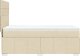 vidaXL Łóżko kontynentalne z materacem, kremowe, tkanina, 80x200 cm 5