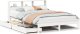 vidaXL Łóżko z regałem, bez materaca, białe, 140x190 cm, sosnowe 2