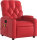 vidaXL Rozkładany fotel masujący, czerwony, sztuczna skóra 3