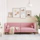 vidaXL Sofa Chesterfield z wałkami, trzyosobowa, różowa, aksamit 3