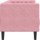 vidaXL Sofa Chesterfield z wałkami, trzyosobowa, różowa, aksamit 5