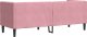 vidaXL Sofa Chesterfield z wałkami, trzyosobowa, różowa, aksamit 6