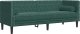 vidaXL Sofa Chesterfield z wałkami, 3-osobowa, ciemnozielona, aksamit 2
