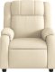 vidaXL Rozkładany fotel masujący, kremowy, obity tkaniną 7