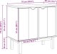 vidaXL Szafka do przedpokoju OTTA, 75x40x75 cm, lite drewno sosnowe 9