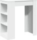 vidaXL Stolik barowy z półkami, biały, 95x47x103,5 cm 2