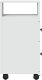 vidaXL Wąska szafka łazienkowa na kółkach, biała 5