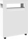 vidaXL Wąska szafka łazienkowa na kółkach, biała 6