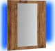 vidaXL Szafka łazienkowa z lustrem i LED, stare drewno, 40x12x45 cm 3