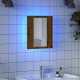 vidaXL Szafka łazienkowa z lustrem i LED, dąb artisan, 40x12x45 cm 1