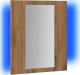 vidaXL Szafka łazienkowa z lustrem i LED, dąb artisan, 40x12x45 cm 3