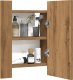 vidaXL Szafka łazienkowa z lustrem i LED, dąb artisan, 40x12x45 cm 5