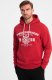 Ombre Męska bluza z kapturem kangurka z nadrukiem w stylu college  czerwona V1 OM-SSPS-0143 XL 2
