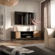 Cama Meble Szafka RTV MERCI 180x40x53,5 czarny/dąb artisan 2