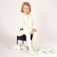 NICOL Bluza dresowa rozpinana dla dziewczynki kremowa w kropki Nicol Lizy 116 1