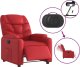 vidaXL Elektryczny fotel rozkładany, czerwony, obity sztuczną skórą 5