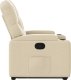 vidaXL vidaXL Podnoszony fotel rozkładany, kremowy, obity tkaniną 10
