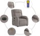 vidaXL vidaXL Rozkładany fotel masujący, elektryczny, kolor taupe, tkanina 7