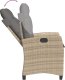 vidaXL 5-cz. zestaw mebli ogrodowych z poduszkami, beżowy, polirattan 4
