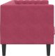 vidaXL vidaXL Sofa Chesterfield z wałkami, trzyosobowa, bordowa, aksamit 5