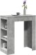 vidaXL Stolik barowy z półkami, szarość betonu, 95x47x103,5 cm 1
