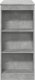 vidaXL Stolik barowy z półkami, szarość betonu, 95x47x103,5 cm 5