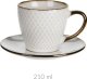 London Durable Porcelain Filiżanka do kawy herbaty ze spodkiem DUNE, 210 ml 2