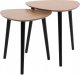 Home Styling Collection Zestaw stolików kawowych z trzema nogami z drewna sosnowego, 2 sztuki 1
