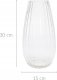 Home Styling Collection Wazon szklany CLEAR, przezroczyste, ryflowane szkło, Ø 15 x 30 cm 2
