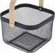Storage Solutions Koszyk metalowy z drewnianym uchwytem, 25 x 24,5 x 18 cm 1