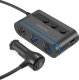 Ładowarka Choetech Ładowarka Choetech TC0021 samochodowa 2x USB-C PD 1x USB-A QC 3x gniazdo zapalniczki - czarna 1