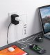 Choetech Adapter podróżny Choetech PD5022 70W EU / US / AUS / UK z wbudowanym kablem USB-C - czarny 4