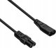 Kabel zasilający Akyga AKYGA Kabel zasilający AK-RD-08A przedłużacz ósemka CCA IEC C7 / IEC C8 1.5m 1