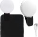 Lampa pierścieniowa Alogy Lampka LED Alogy Mini Selfie Ring Klips do nagrywania robienia zdjęć do telefonu z klipsem Czarna 12