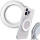 Alogy Blaszka magnetyczna do MagSafe naklejka Ring Pierścień Nakładka na Uchwyt Uniwersalna skórzana Alogy Magnetic biała 10