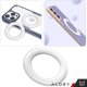 Alogy Blaszka magnetyczna do MagSafe naklejka Ring Pierścień Nakładka na Uchwyt Uniwersalna skórzana Alogy Magnetic biała 5