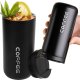 Alogy Termos kubek termiczny butelka bidon 400ml do kawy herbaty yerba mate Alogy Stalowy Czarny 16