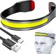 Latarka Alogy Latarka czołówka lampka LED COB do biegania na rower mocna akumulator USB Typ C czołowa Alogy na czoło IPX4 czarna 13