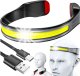 Latarka Alogy Latarka czołówka lampka LED COB do biegania na rower mocna akumulator USB Typ C czołowa Alogy na czoło IPX4 czarna 14