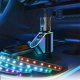 Ładowarka Joyroom Ładowarka samochodowa USB QC 3.0 2x USB-C PD 150W rozdzielacz JoyRoom Car Charger 4w1 LED RGB czarna 2