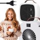 Termowentylator Alogy Grzejnik elektryczny farelka termowentylator mini 500W nagrzewnica ogrzewacz biurkowy do kontaktu Alogy biały 15