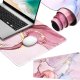 Podkładka Alogy Podkładka na biurko pod myszkę mysz klawiaturę Mata ochronna antypoślizgowa gamingowa XXL 88x40 Alogy Marmur Różowa 9