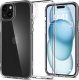 Spigen Etui do iPhone 15 Plus Spigen Ultra Hybrid Case obudowa plecki przezroczyste Crystal Clear + Szkło 11