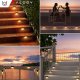Oprawa schodowa Alogy Lampa solarna ogrodowa LED na taras balkon schody balustradę z czujnikiem zmierzchu akumulator AAA czarna 11