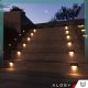 Oprawa schodowa Alogy Lampa solarna ogrodowa LED na taras balkon schody balustradę z czujnikiem zmierzchu akumulator AAA czarna 12