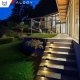 Oprawa schodowa Alogy Lampa solarna ogrodowa LED na taras balkon schody balustradę z czujnikiem zmierzchu akumulator AAA czarna 17